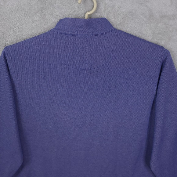 Peter Millar Sweatshirt Mens 2XL Blue 1/4 Zip Golf Sweater Blue MS21K42 * - Picture 9 of 13